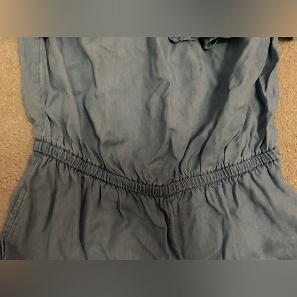 strapless denim romper - Picture 3 of 4